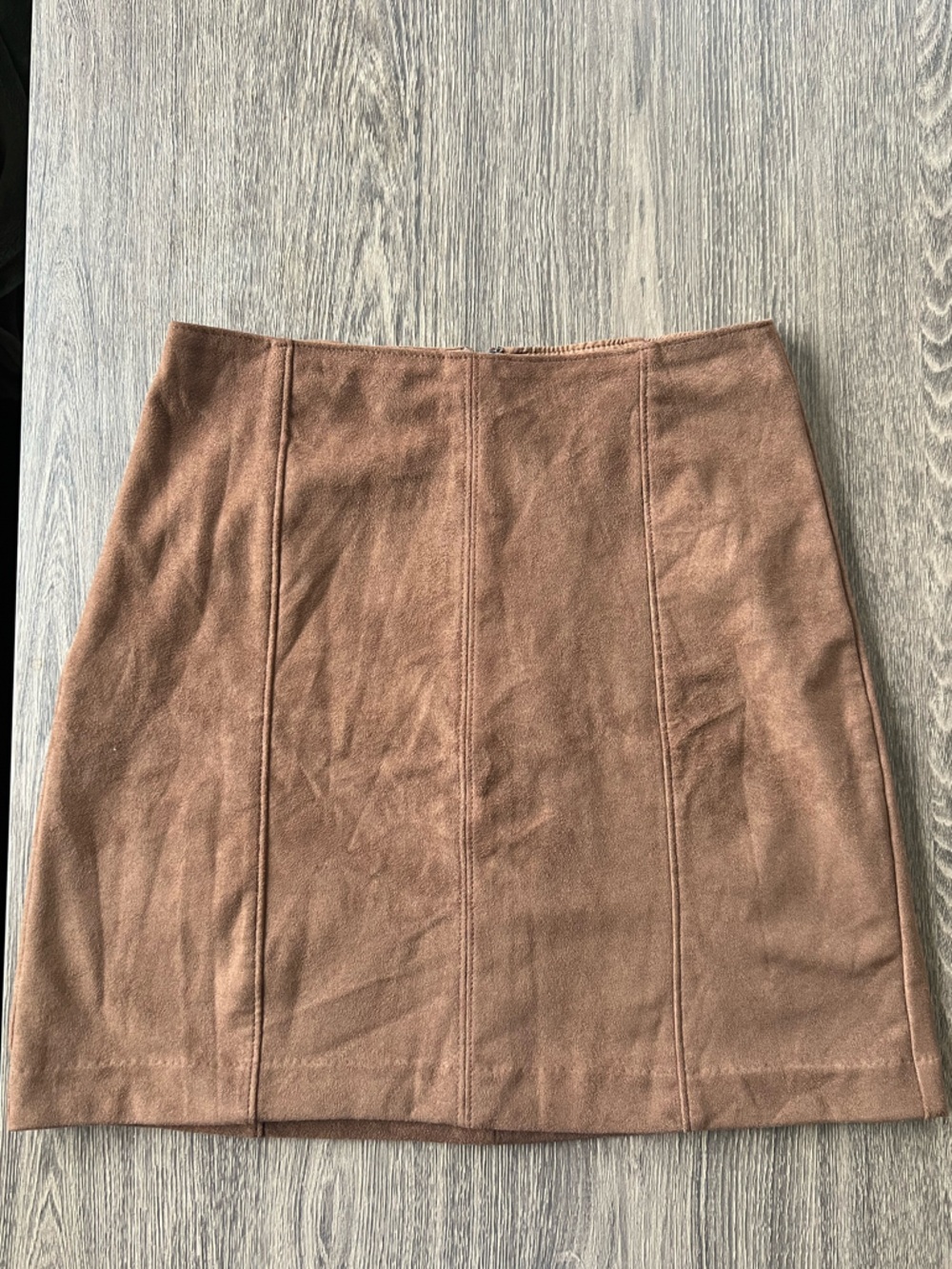 Abercrombie & Fitch Vegan Suede Skirt in Brown